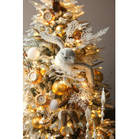 Шикарная заснеженная елка "Полярная сова", 180 см