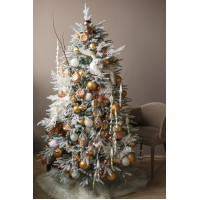 Шикарная заснеженная елка "Полярная сова", 180 см