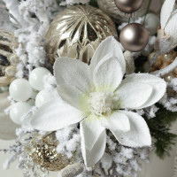 001i-002i. Интерьерная композиция в вазоне с белыми цветами с серебряным декором