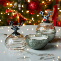 Ароматическая свеча «Новогодний шар с оленем»