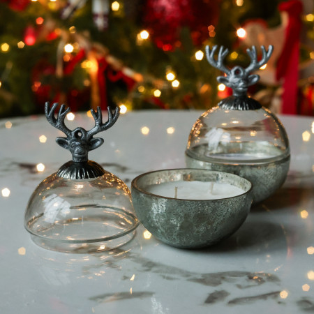 Ароматическая свеча «Новогодний шар с оленем»