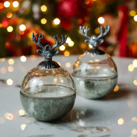 Ароматическая свеча «Новогодний шар с оленем»