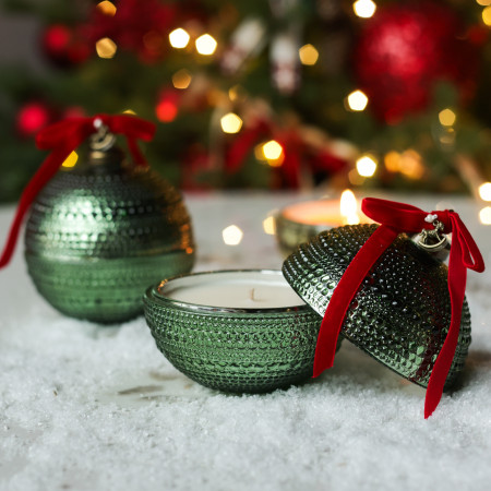 Ароматическая свеча «Новогодний шар Magic», зеленый