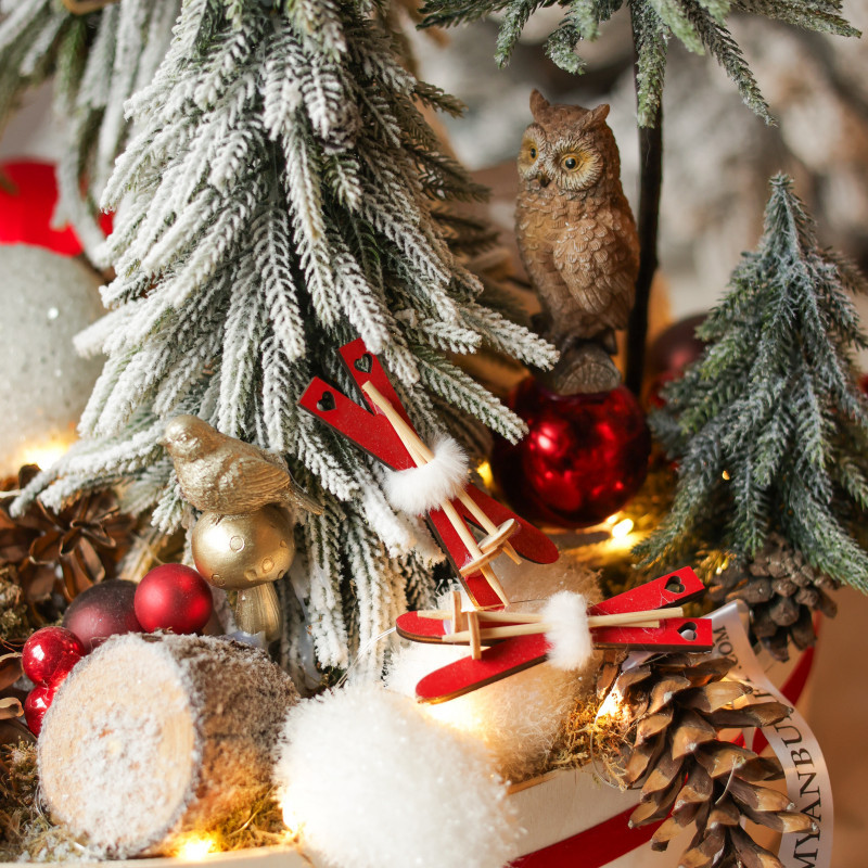 012. Новогодняя композиция с елочками и Дедом Морозом