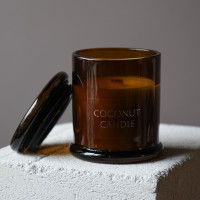 Интерьерная эко свеча ручной работы с кокосовым маслом