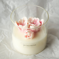 Эко свеча ручной работы ЦВЕТЫ в стекле (стильные ароматы)