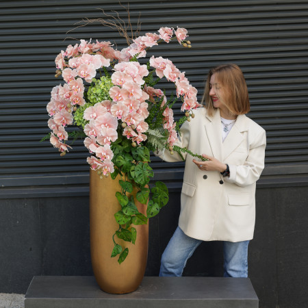 WOW напольная композиция  искусственных орхидей вазоне