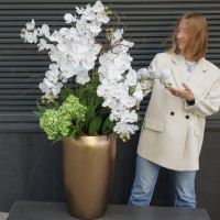 WOW-композиция напольная с белыми орхидеями в вазоне