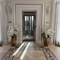 WOW-композиция напольная с белыми орхидеями в вазоне