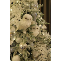 Елка с оформлением ЗАСНЕЖЕННАЯ с совами, 210-250 СМ