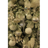 Елка с оформлением ЗАСНЕЖЕННАЯ с совами, 210-250 СМ