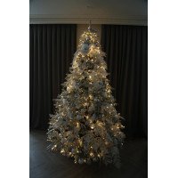 Елка с оформлением ЗАСНЕЖЕННАЯ с совами, 210-250 СМ