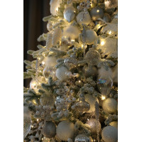 Елка с оформлением ЗАСНЕЖЕННАЯ с совами, 210-250 СМ