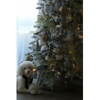 Елка узкая с оформлением ТИФАНИ-ГРЕЙ БОГЕМА