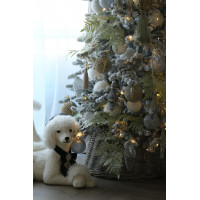 Елка узкая с оформлением ТИФАНИ-ГРЕЙ БОГЕМА