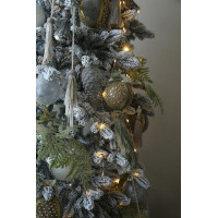 Елка узкая с оформлением ТИФАНИ-ГРЕЙ БОГЕМА